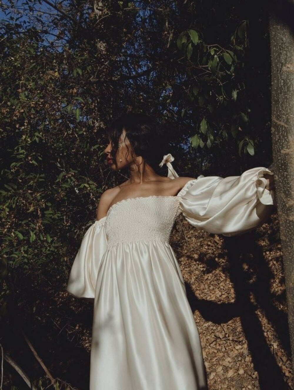 Sleeper 100% silk atlanta midi pearl xs bridal wedding ethereal coquette fem